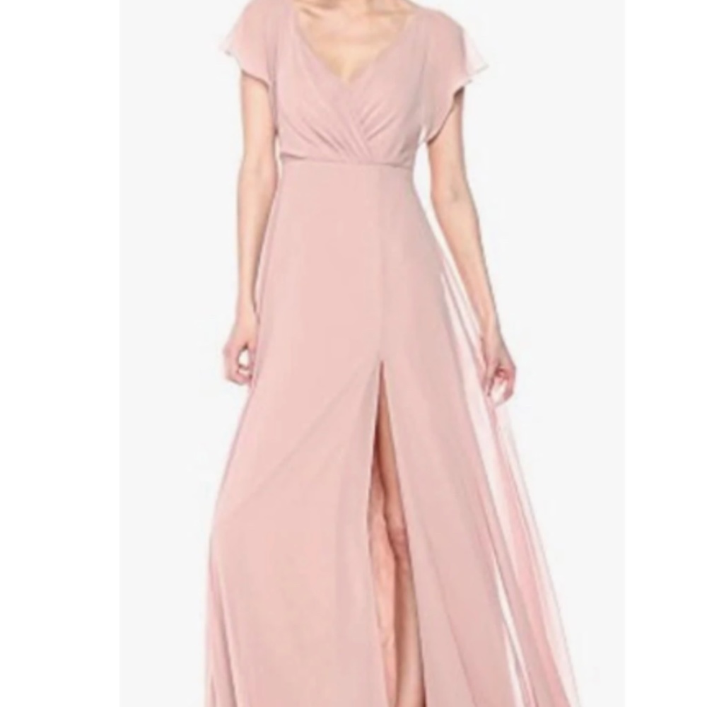 [Wedding Season] Jenny Yoo Alanna Chiffon Whipped Apricot Bridesmaid Dress